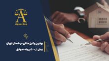بهترین وکیل ملکی در شمال تهران بیش از 100 پرونده موفق